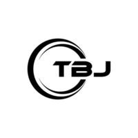 tbj carta logotipo projeto, inspiração para uma único identidade. moderno elegância e criativo Projeto. marca d'água seu sucesso com a impressionante isto logotipo. vetor