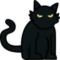 Preto gato dia das Bruxas ilustração vetor