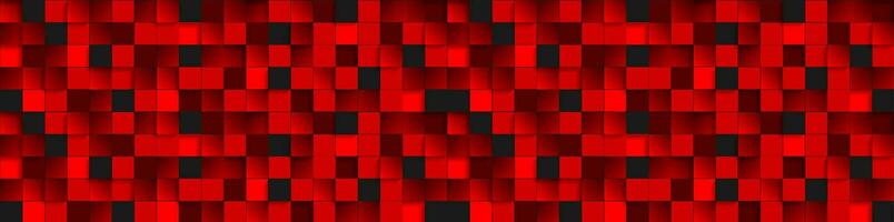 abstrato tecnologia bandeira com vermelho lustroso mosaico quadrados vetor