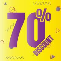 70 por cento desconto acordo placa ícone, 70 por cento especial oferta desconto vetor, 70 por cento venda preço redução oferta projeto, Sexta-feira compras venda desconto percentagem ícone Projeto vetor