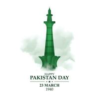 marcha 23, 1942 Paquistão dia. vetor ilustração para cumprimento cartão, poster e bandeira.
