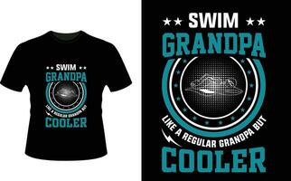 nadar Vovô gostar uma regular Vovô mas resfriador ou avô camiseta Projeto ou avô dia t camisa Projeto vetor