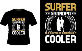 surfista Vovô gostar uma regular Vovô mas resfriador ou avô camiseta Projeto ou avô dia t camisa Projeto vetor