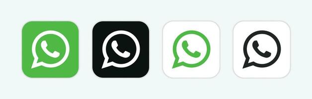 Whatsapp ícone. Whatsapp logotipo vetor em branco fundo.