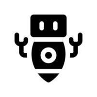 robô sólido ícone. vetor ícone para seu local na rede Internet, móvel, apresentação, e logotipo Projeto.