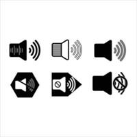 alto falante conjunto ícone, símbolo para rede local computador e Móvel vetor
