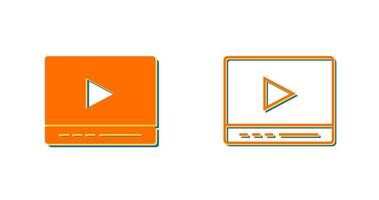 ícone de vetor de player de vídeo