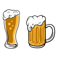 ilustração vetorial de copo de cerveja vetor
