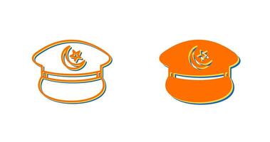 ícone de vetor de chapéu militar