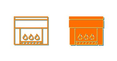 ícone de vetor de lareira elétrica