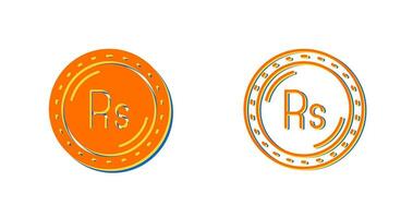 ícone de vetor de moeda rupia