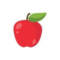 ilustração de maçã vermelha em fundo branco vetor