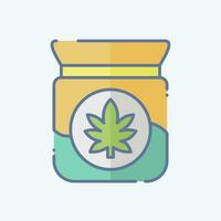 ícone cbd diretriz. relacionado para cannabis símbolo. rabisco estilo. simples Projeto editável. simples ilustração vetor