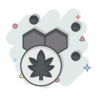 ícone cannabis contente. relacionado para cannabis símbolo. quadrinho estilo. simples Projeto editável. simples ilustração vetor