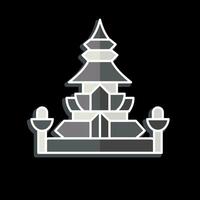 ícone rei norodom stupa. relacionado para Camboja símbolo. lustroso estilo. simples Projeto editável. simples ilustração vetor