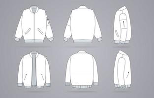 modelo de jaqueta branca de roupas vetor
