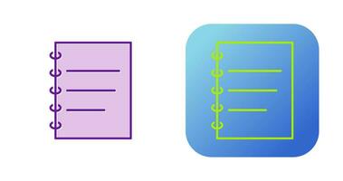 ícone de vetor de bloco de notas