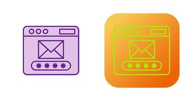 ícone de vetor de código de correio