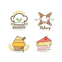 modelo de logotipo de padaria. ícone de padaria. logotipos, emblemas, etiquetas, ícones vetor