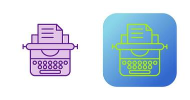 ícone de vetor de máquina de escrever