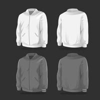 modelo de jaqueta de mangas compridas da moda vetor