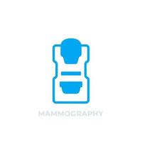 ícone da máquina de mamografia isolado no branco vetor
