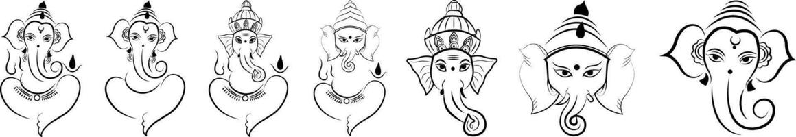 ganpati ilustração para ganesh chaturthi festival vetor