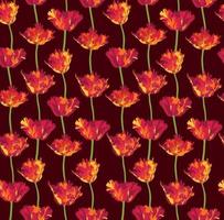 padrão de flor floral. fundo de tuliip de flor. florescer jardim ornamental vetor