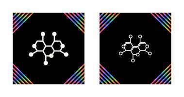 ícone de vetor de estrutura de molécula