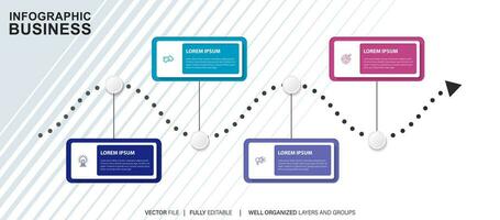 infográfico Linha do tempo modelo o negócio conceito.vetor pode estar usava para fluxo de trabalho disposição, diagrama, número degrau acima opções, rede Projeto ,anual relatório vetor