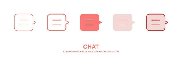 vetor bate-papo ícone coleção plano Projeto. mensagem vetor. mensagens de texto símbolo. vetor ilustração.