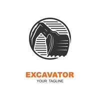 escavadora logotipo vetor ícone ilustração Projeto