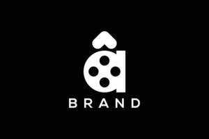 na moda e mínimo carta uma filme Produção vetor logotipo Projeto