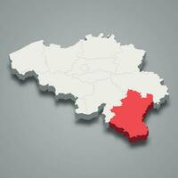 Luxemburgo Estado localização dentro Bélgica 3d mapa vetor