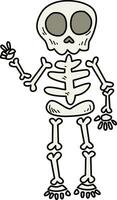 esqueleto ossos dia das Bruxas ilustração vetor