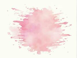 fundo aquarela rosa pintado à mão detalhado vetor