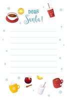 carta para papai noel, Novo ano, inverno. modelo, brincar , vetor