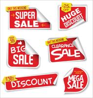 Modern sale stickers and tags coleção colorida vetor