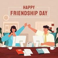 dia da amizade no conceito de celebração do escritório vetor