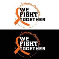 nós luta juntos leucemia consciência camiseta Projeto vetor