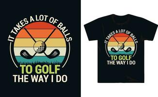 golfe jogador golfe camiseta Projeto vetor