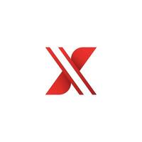 x design de vetor de modelo de logotipo de carta