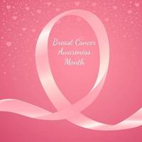 câncer de mama mês de conscientização de outubro vetor