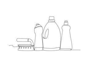 higiene escovas e detergentes vetor