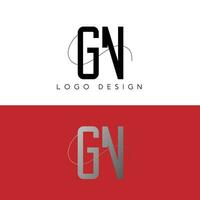 gn inicial logotipo vetor