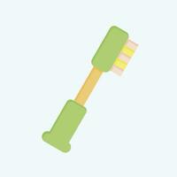 ícone escova de dente. relacionado para banheiro símbolo. plano estilo. simples Projeto editável. simples ilustração vetor