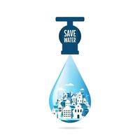salvar o conceito de água. dia Mundial da Água. vetor