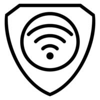 ícone de linha de conexão wifi vetor