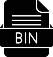 bin Arquivo formato linha ícone vetor