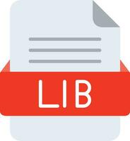 lib Arquivo formato linha ícone vetor